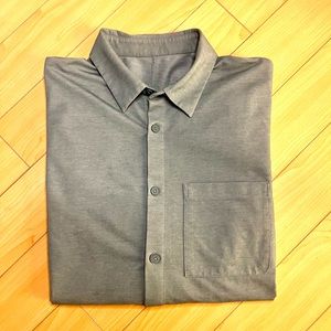 Lululemon Green/Grey Button Down Medium Shirt